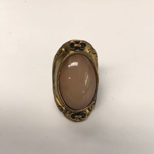 Gold Ring with Pink Stone